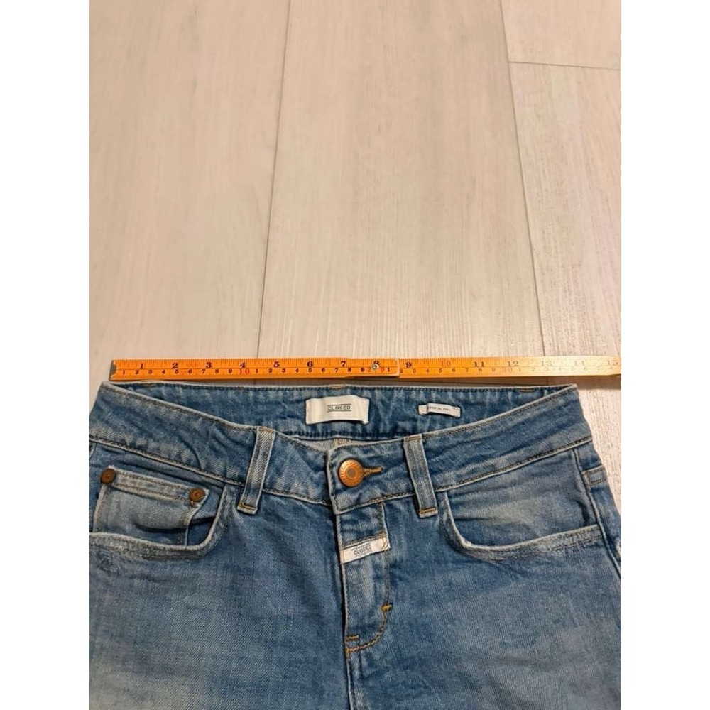 Closed Denim Jeans Sz 25 Mid Rise C 91833 Baker Made In Italy Distressed - Picture 6 of 7